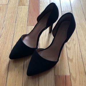 Black Madewell Mira Pumps in Suede, Size 8.5